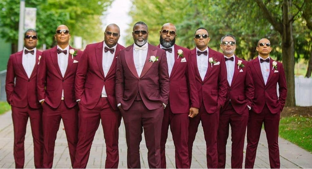 Should the groomsmen accessories be the same colors as the bridesmaid dresses?