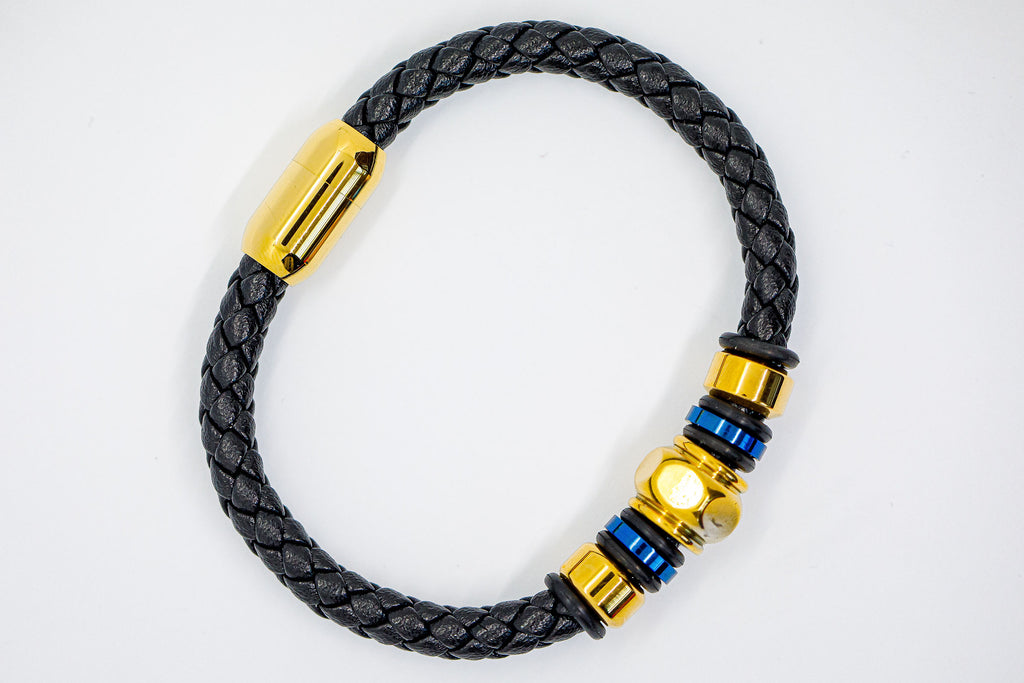 Black Braided Leather Bracelet - Eaden Myles