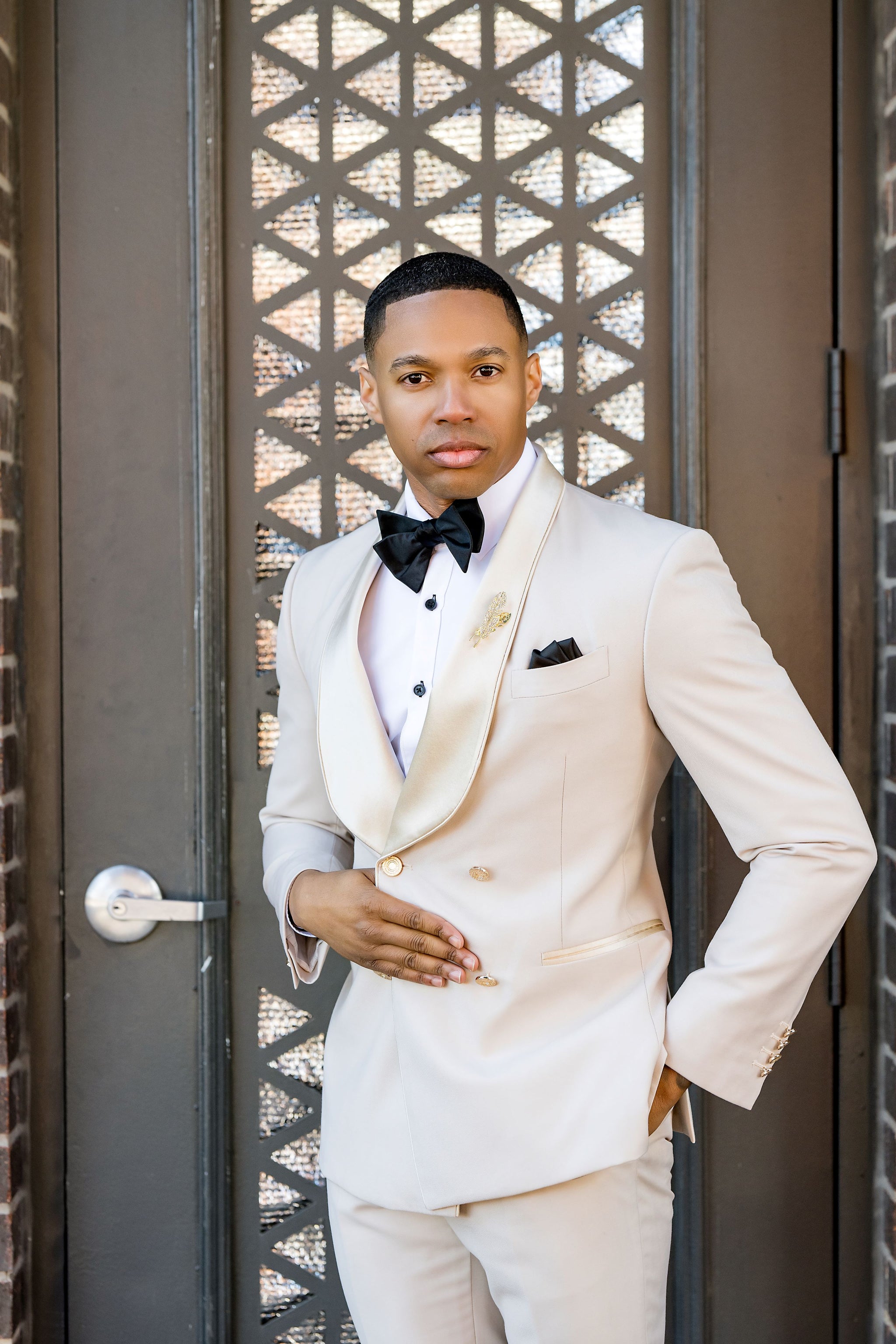 white christmas dresses The Champagne Prestige - Custom Tailored Shawl Lapel