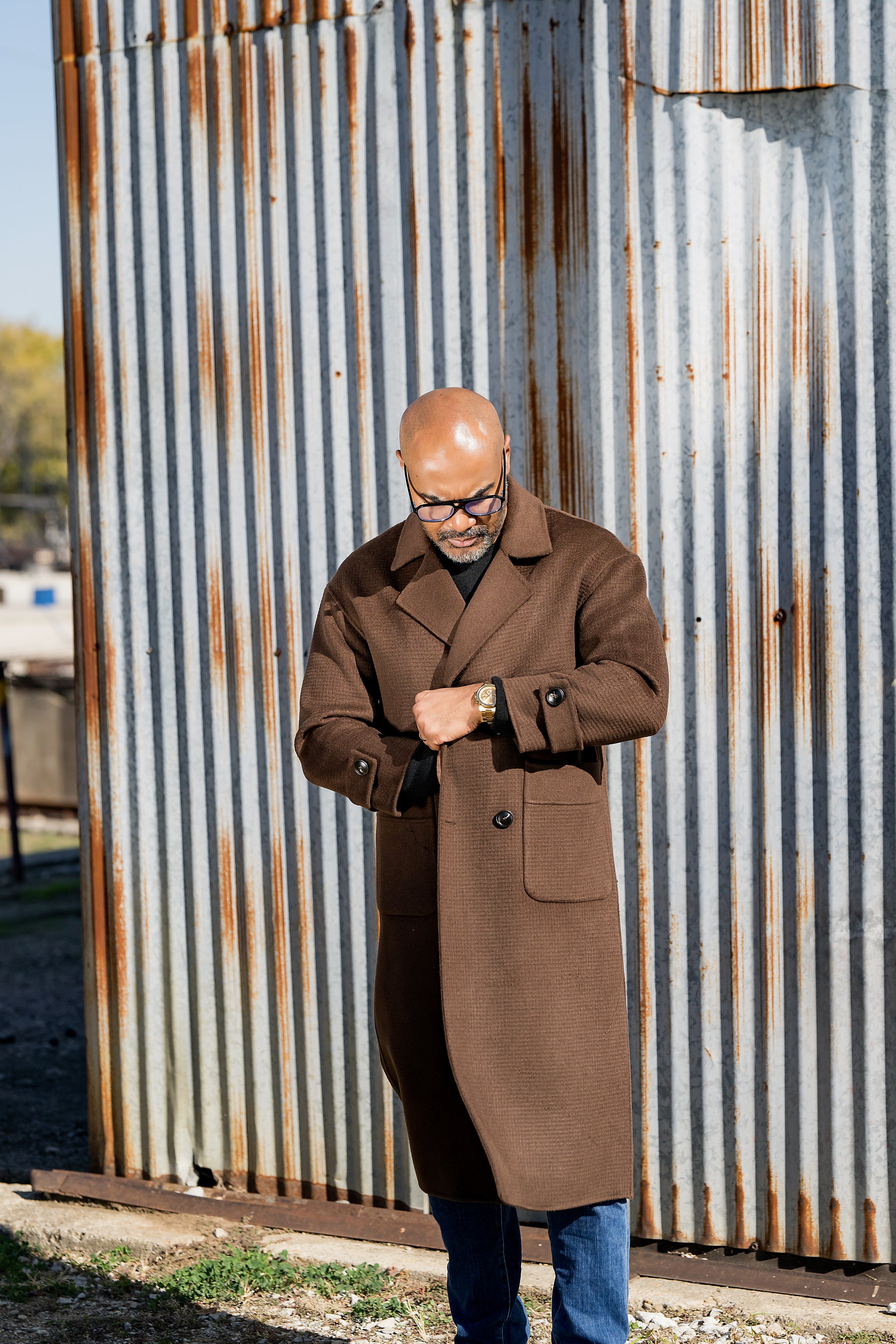 Double Breast Overcoat - Brown – Eaden Myles