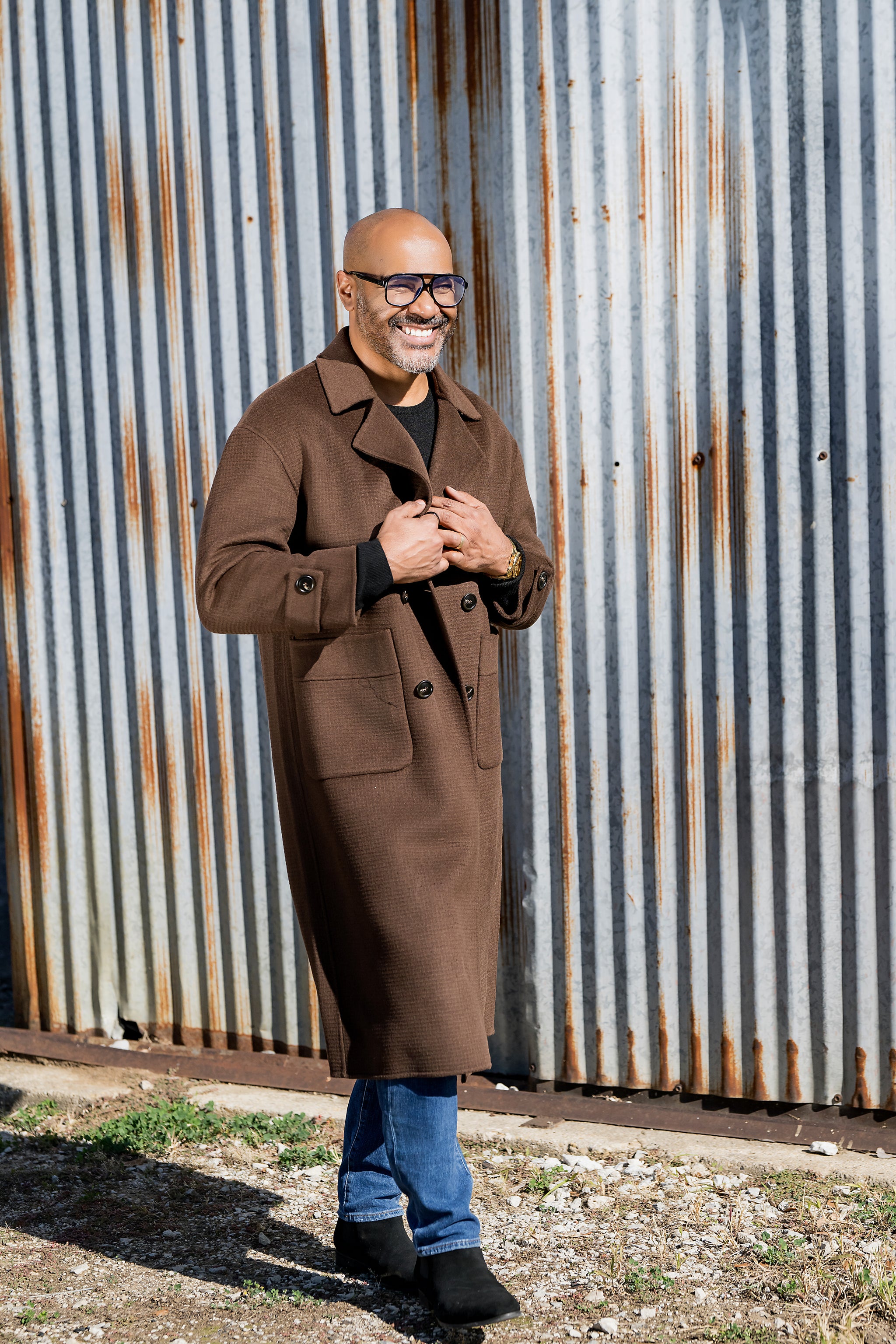 Double Breast Overcoat - Brown – Eaden Myles