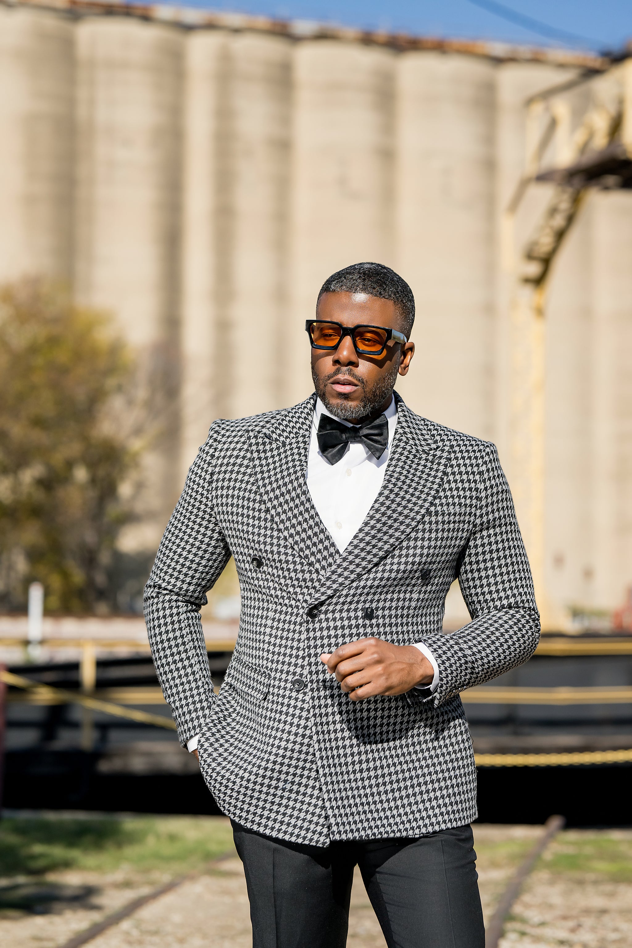 Heather Grey/Black Tweed Houndstooth - Blazer – Eaden Myles