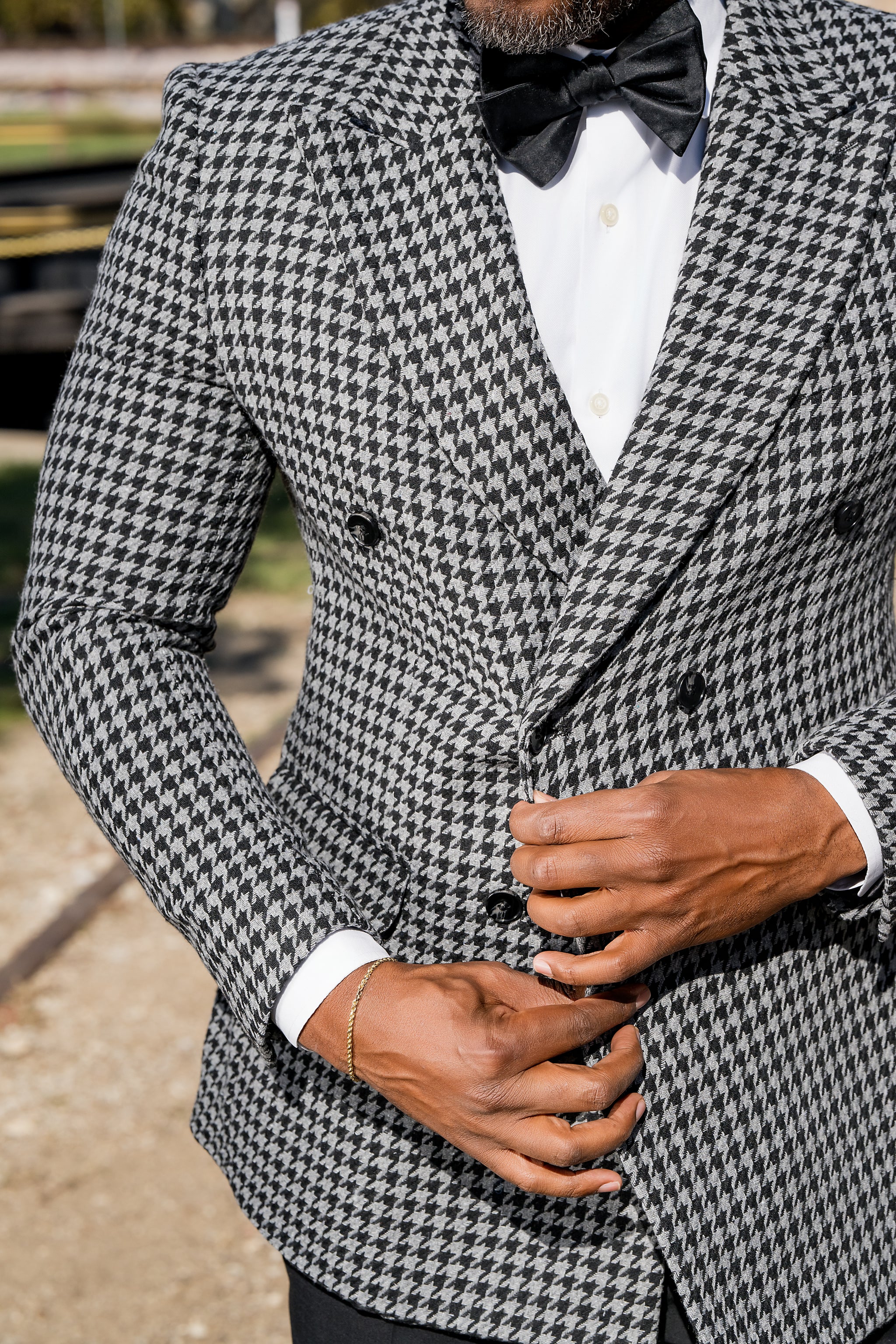 Heather Grey/Black Tweed Houndstooth - Blazer – Eaden Myles