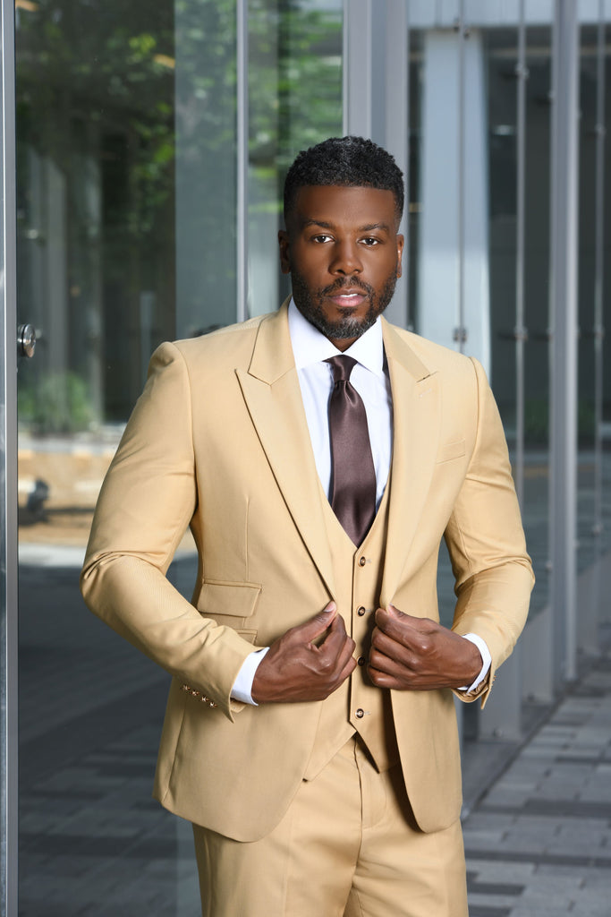 Sand  - Classic 3 Piece Suit - Eaden Myles