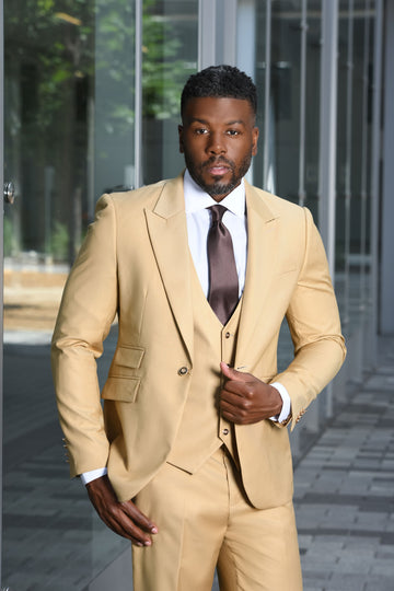 Sand  - Classic 3 Piece Suit - Eaden Myles