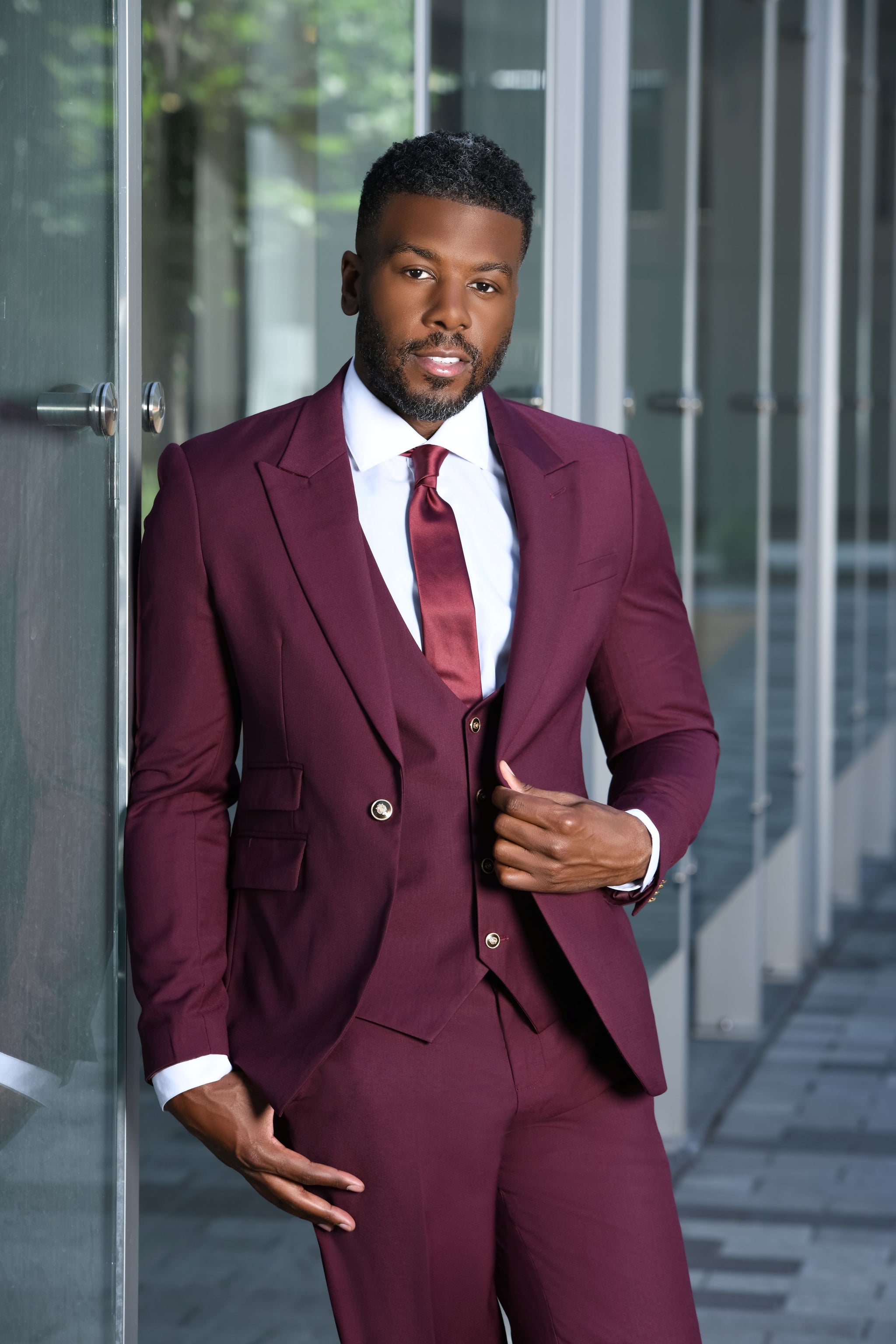 Cabernet - Classic 3 Piece Suit 36/30 Cabernet - Classic 3 Piece Suit 36/30