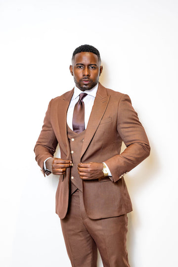 Brown 3 Piece Suit - Eaden Myles