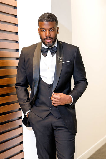 Black Tie Gala -  Custom  - 3 Piece Tuxedo - Black Tux - Eaden Myles