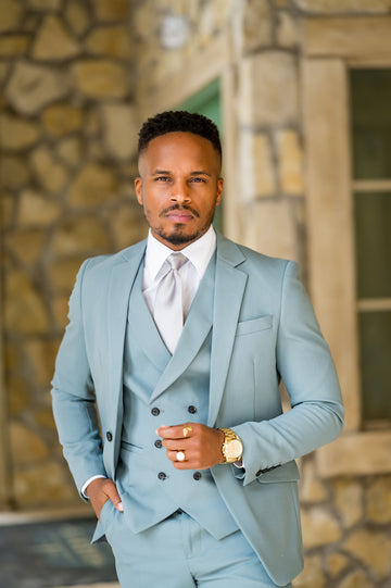 3 Piece Solid Mineral Blue - Eaden Myles