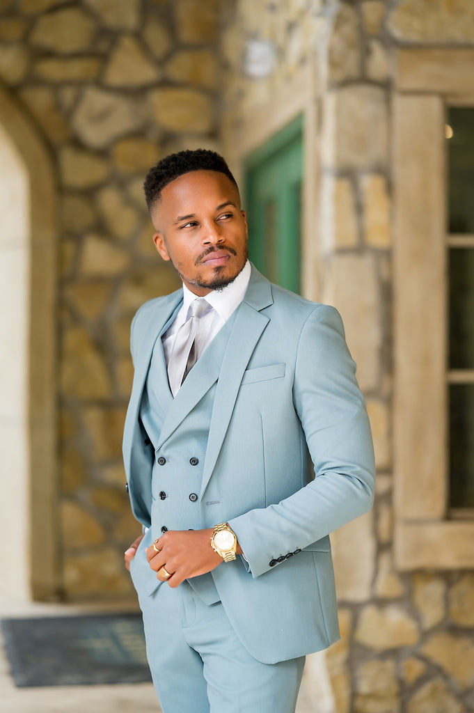 3 Piece Solid Mineral Blue - Eaden Myles