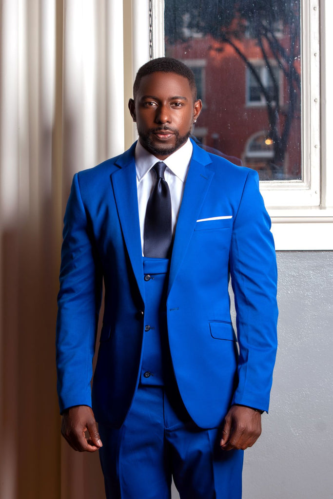 Royal Blue - 3 Piece Suit - Eaden Myles