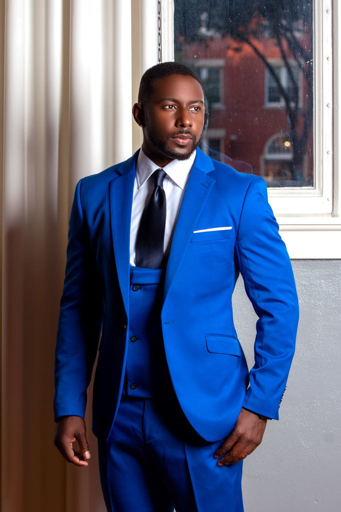 Royal Blue - 3 Piece Suit - Eaden Myles