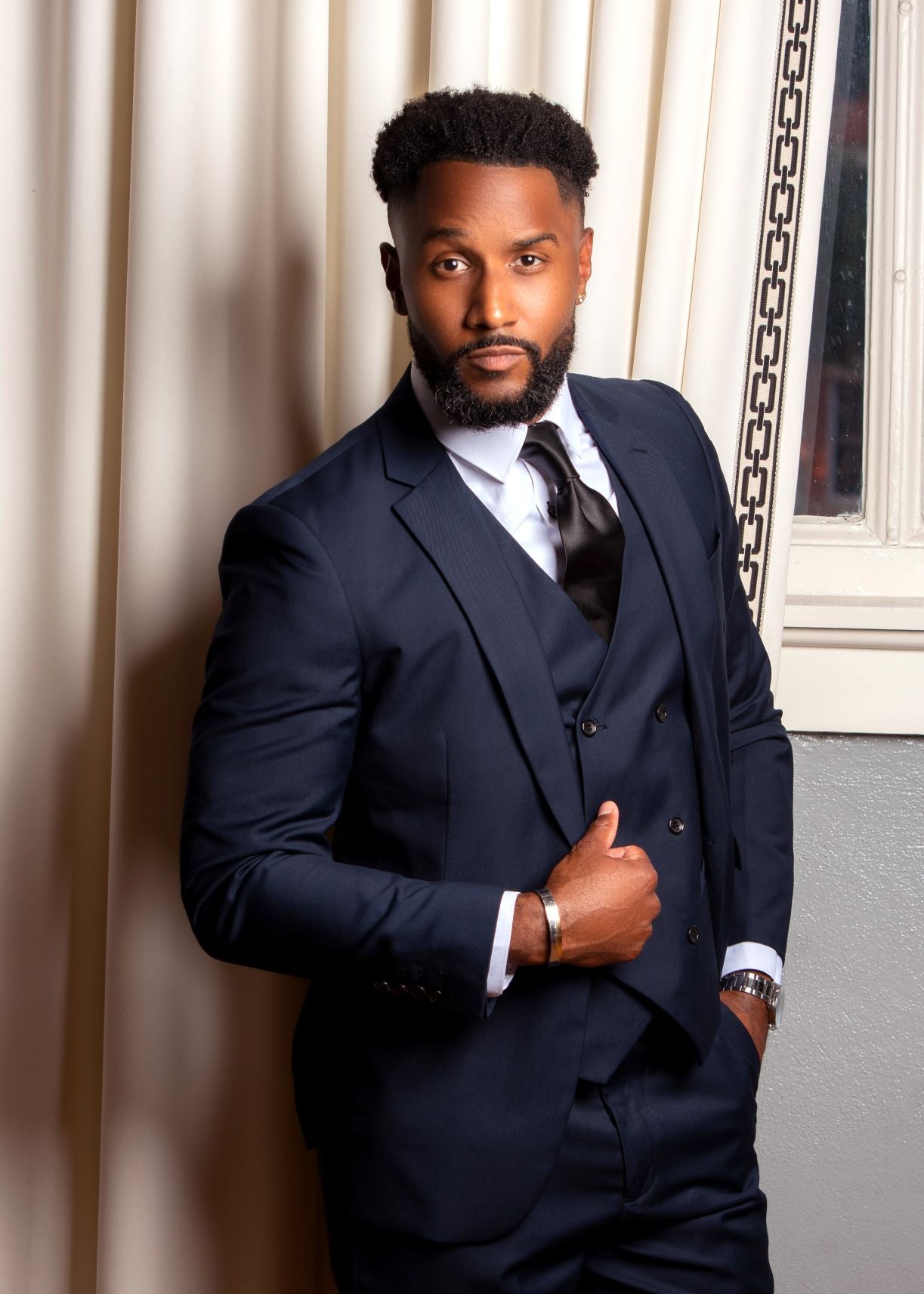 Elevate Your Style with Our 3 Piece Executive Classic Navy Blue Suit