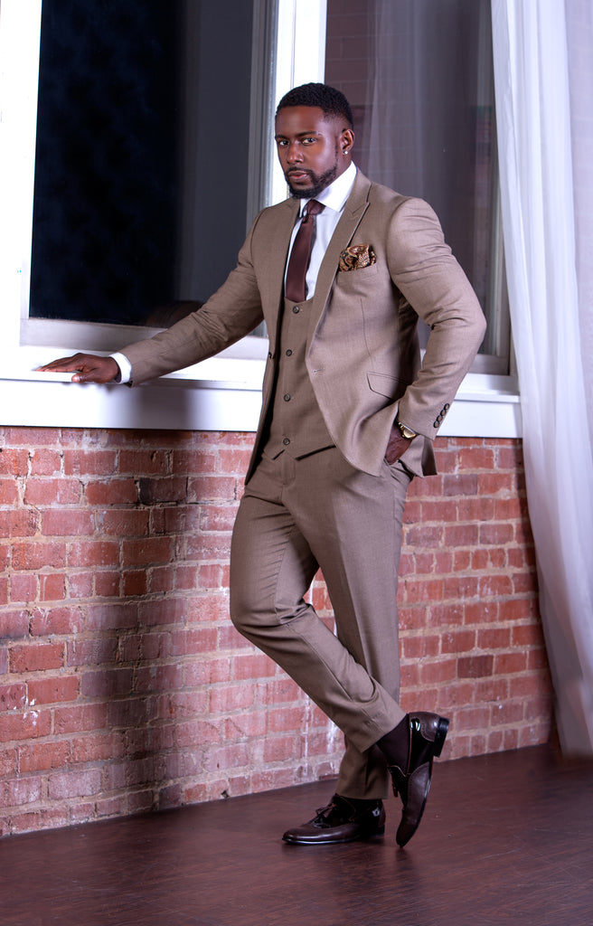 Taupe Grey  - 3 Piece Suit - Eaden Myles