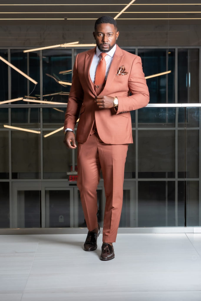 Burnt Orange  - 3 Piece Suit - Eaden Myles