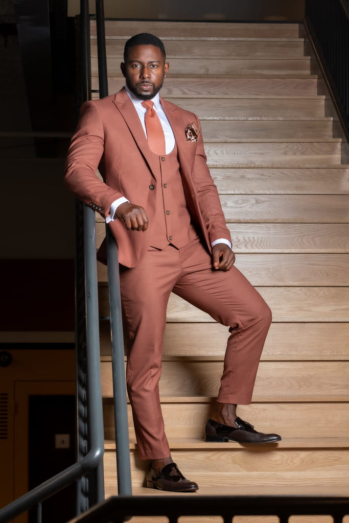 Burnt Orange  - 3 Piece Suit - Eaden Myles