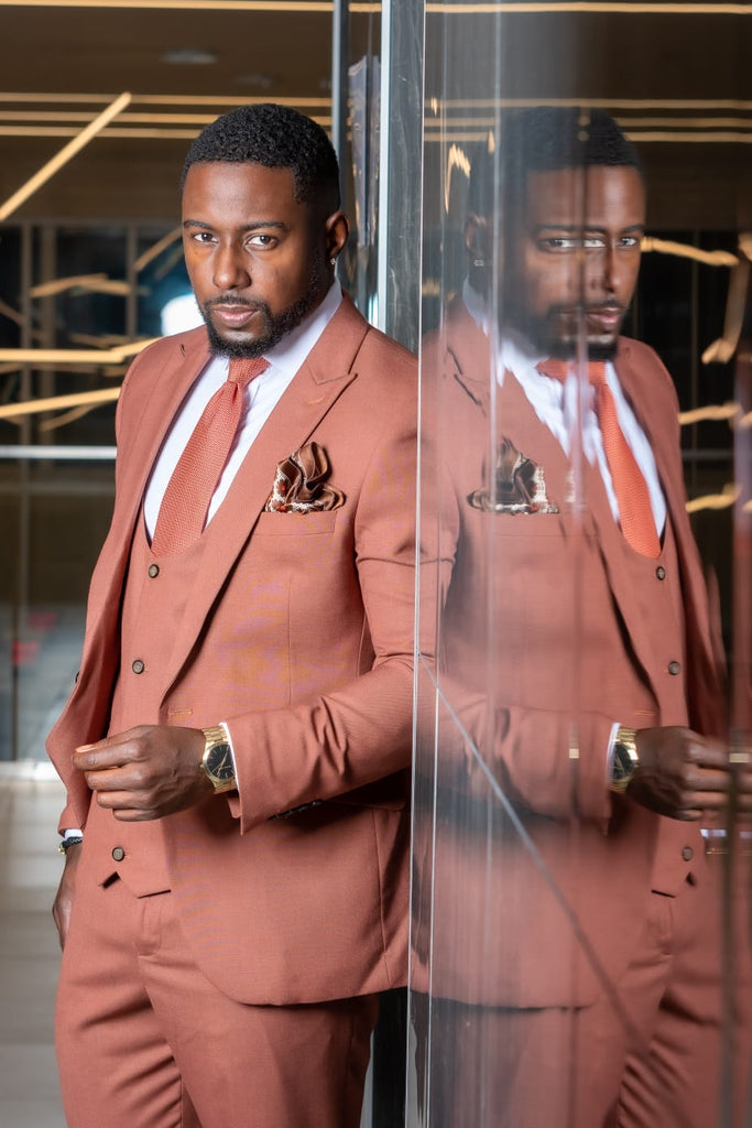 Burnt Orange  - 3 Piece Suit - Eaden Myles