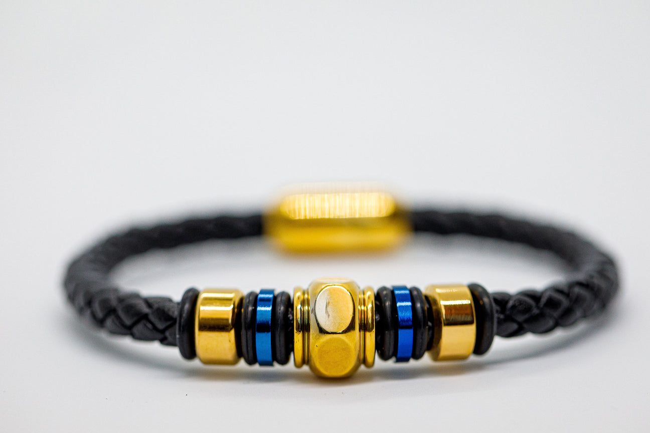 Black Braided Leather Bracelet - Eaden Myles