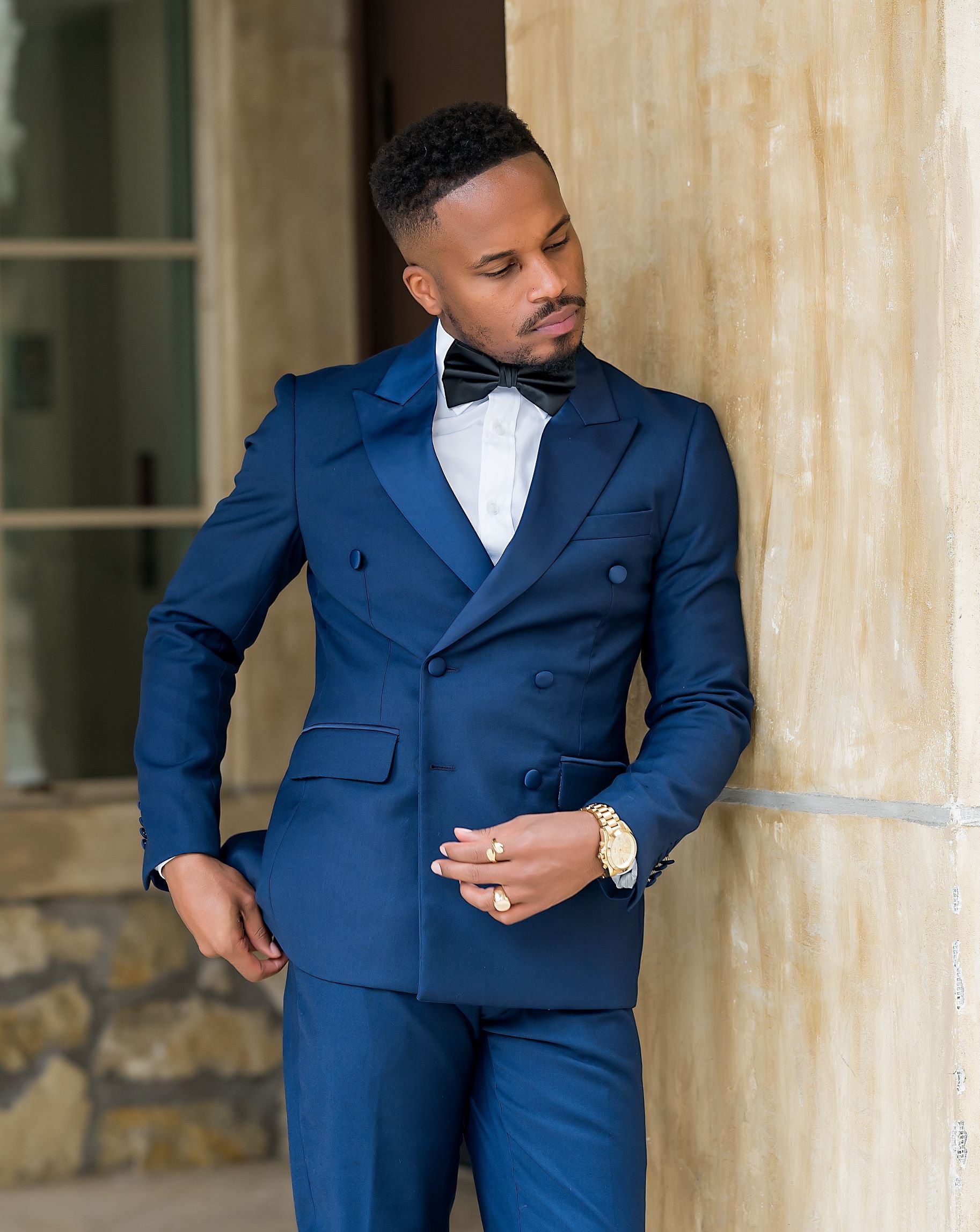 Navy Blue Double Breast Tuxedo – Eaden Myles