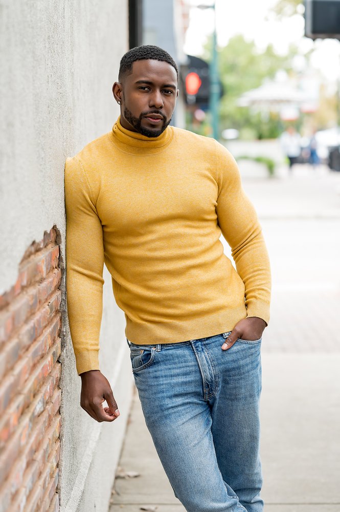 Mustard yellow Turtle Neck