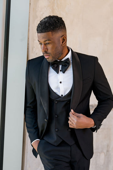 Black -  3 Piece Tuxedo - Eaden Myles