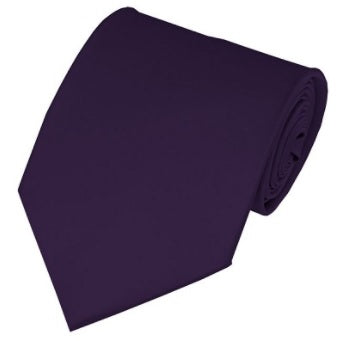 Solid Tie  - Eggplant - Eaden Myles