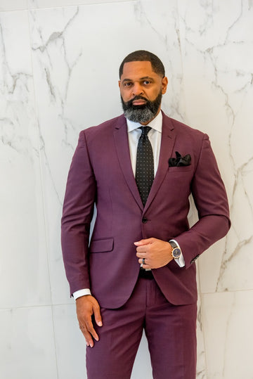 Royal Wine 2 Piece Suit - Eaden Myles