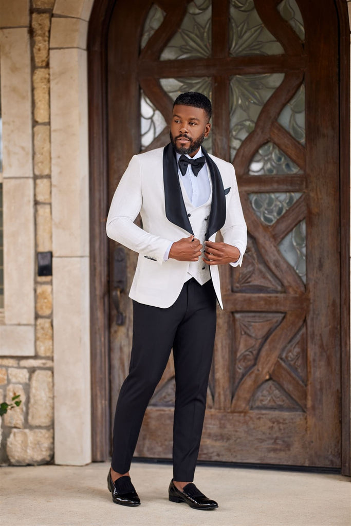 Justin White Shawl Lapel - Tuxedo - Eaden Myles