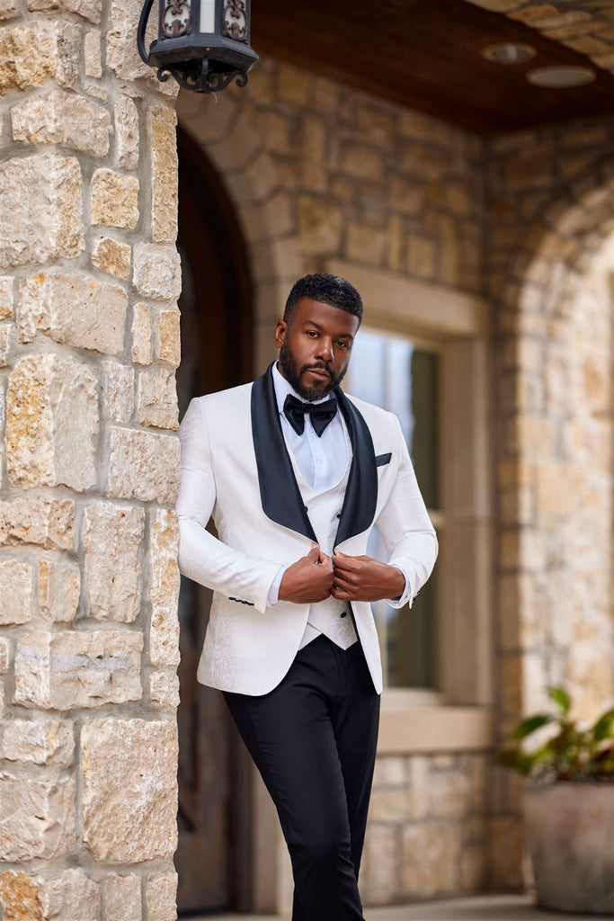 Justin White Shawl Lapel - Tuxedo - Eaden Myles